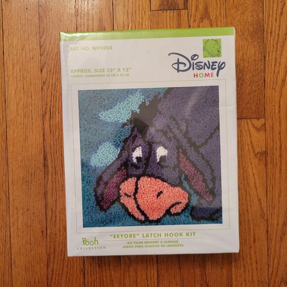 Disney Eeyore Latch Hook Kit 13" X 13" Rug Craft Project Wall Hanging - Picture 1 of 5